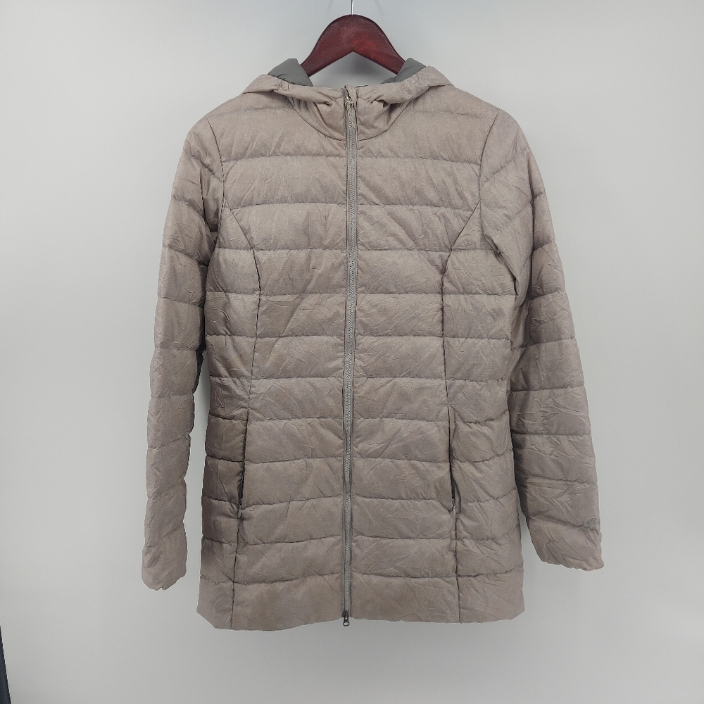 Eddie Bauer Packable Down Hooded Jacket Gray Size Small